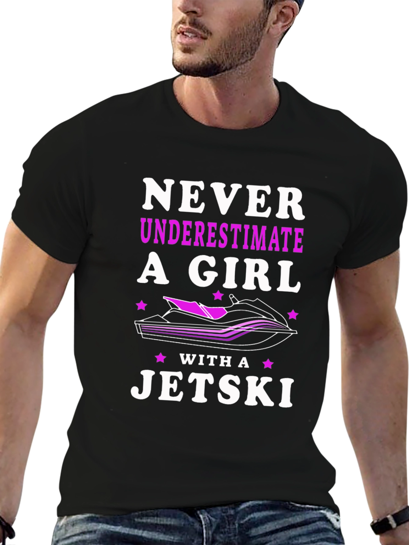 Never Underestimate a Girl with a Jet Ski T-Shirt