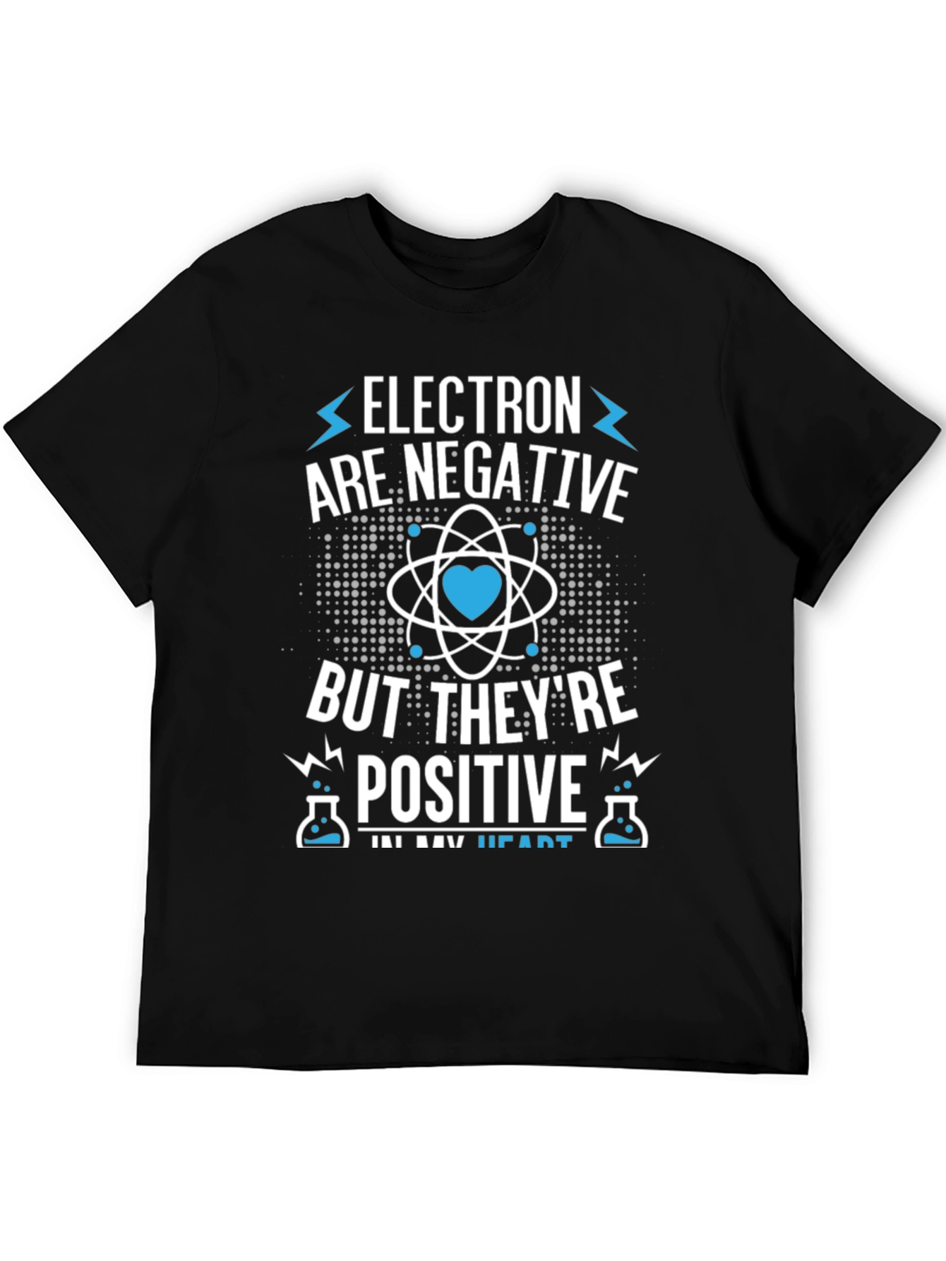 Electron Negative Positive Heart T-Shirt Science Chemistry