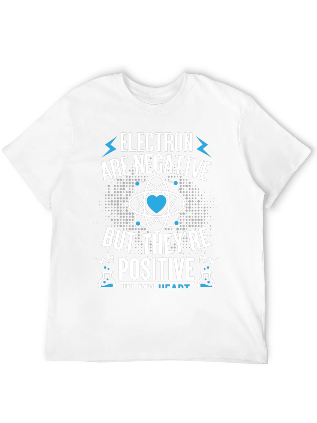 Electron Negative Positive Heart T-Shirt Science Chemistry