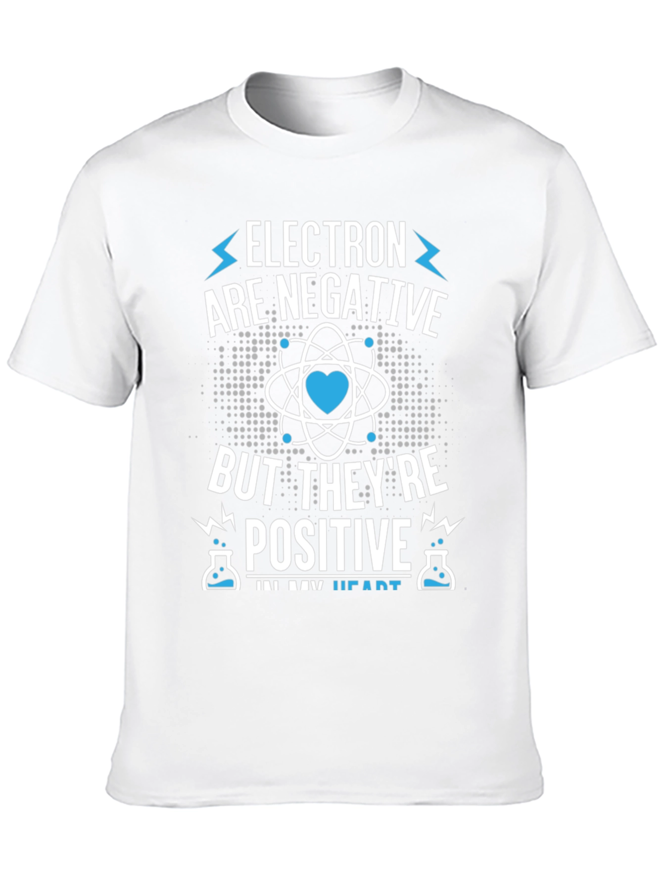 Electron Negative Positive Heart T-Shirt Science Chemistry