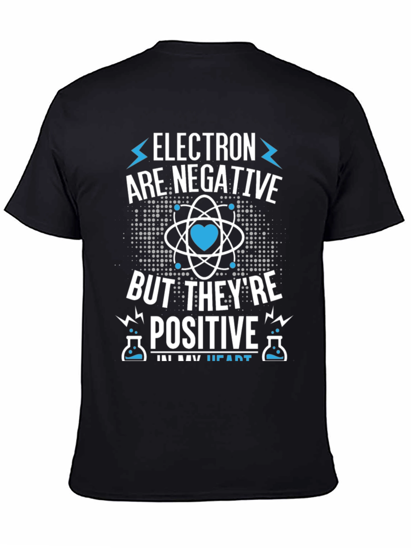 Electron Negative Positive Heart T-Shirt Science Chemistry