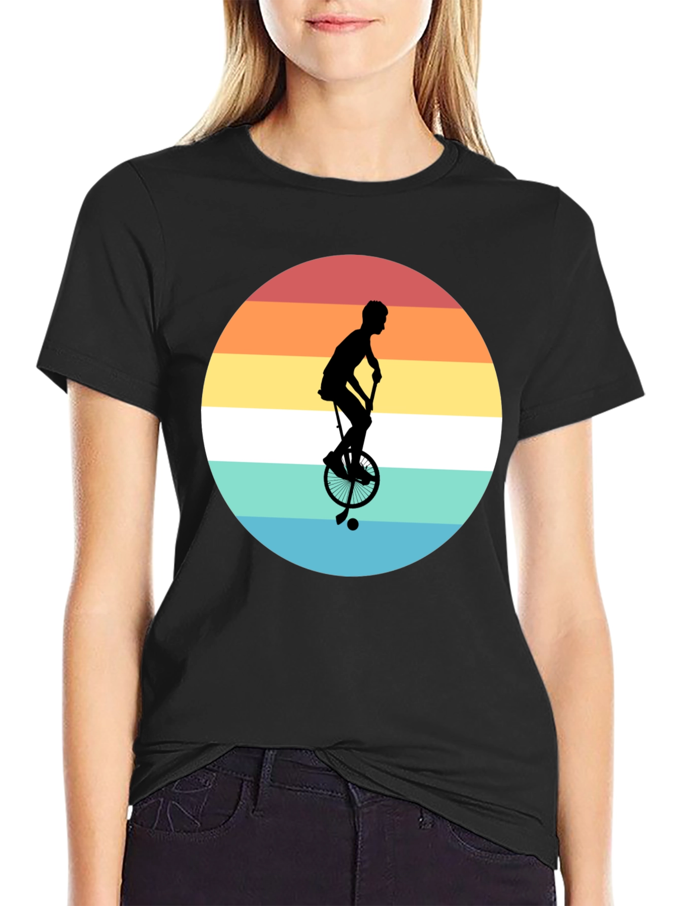 Retro Unicycle Sunset T-Shirt