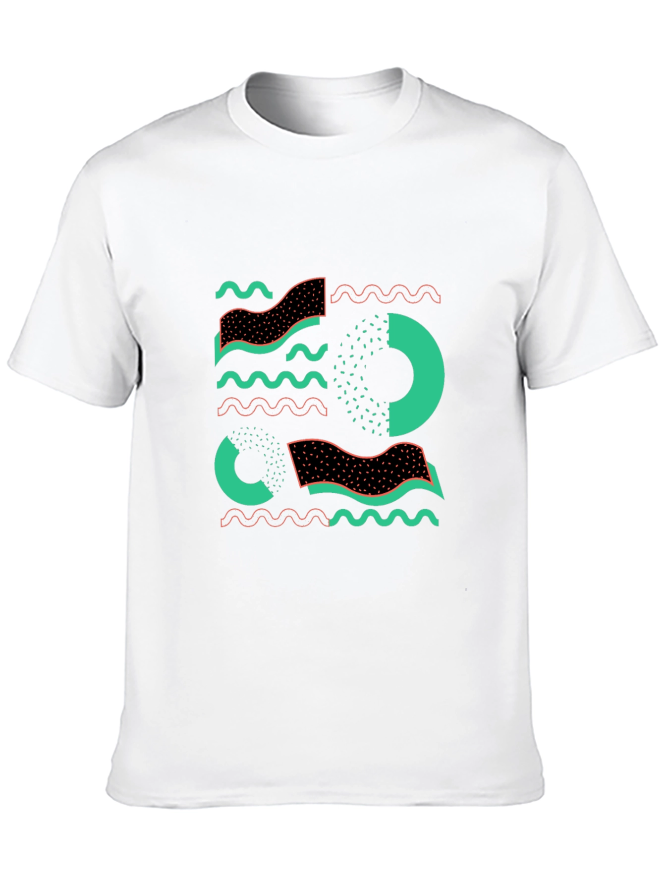 Abstract Graphic Print Black T-Shirt