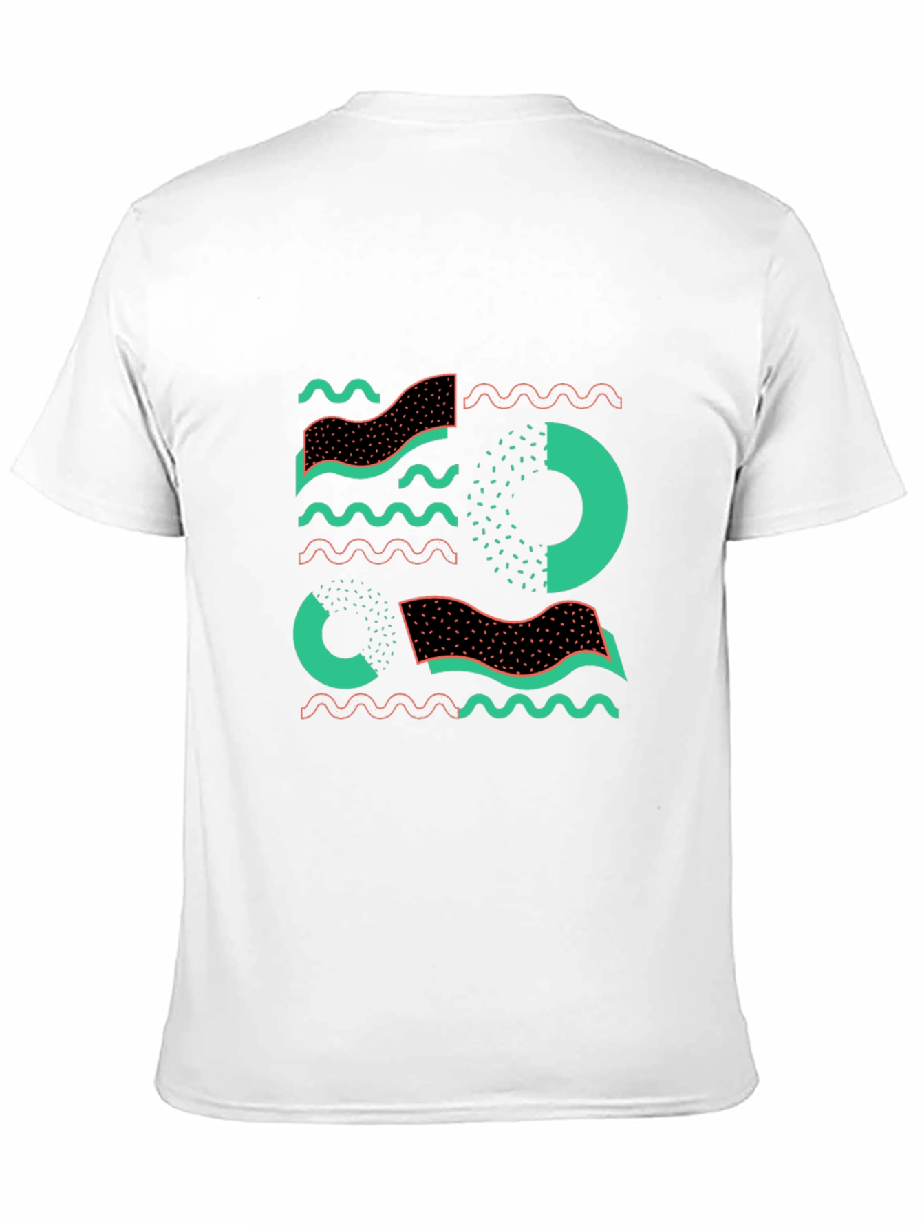 Abstract Graphic Print Black T-Shirt