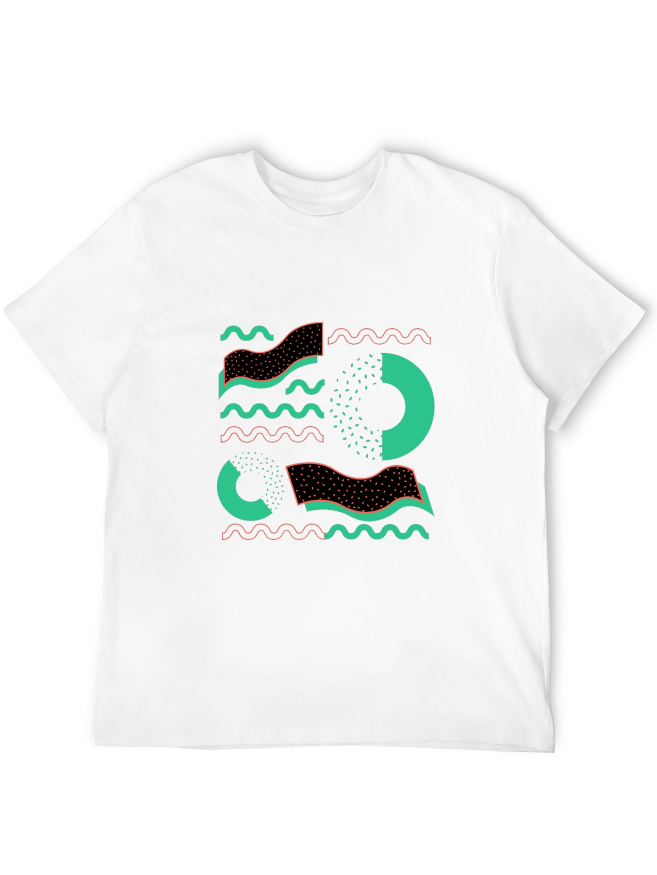 Abstract Graphic Print Black T-Shirt