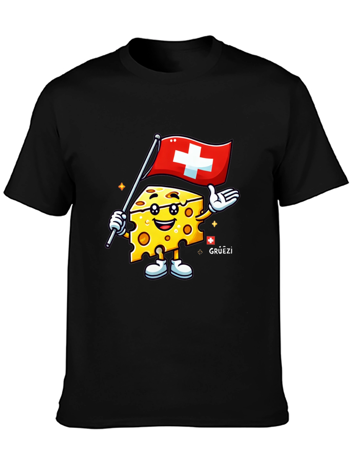 Swiss Cheese Cartoon T-Shirt