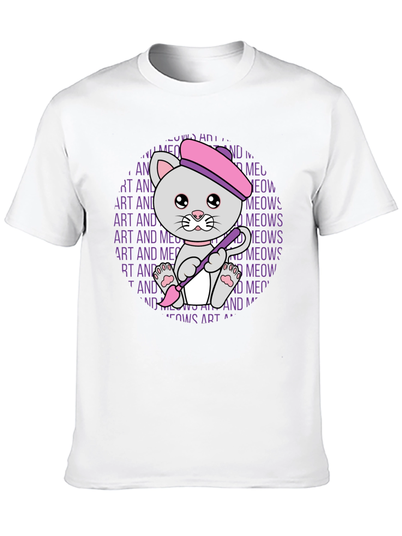 Art Cat T-Shirt - Meows Art