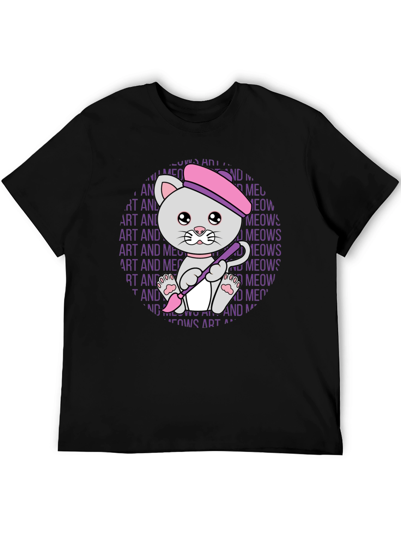Art Cat T-Shirt - Meows Art