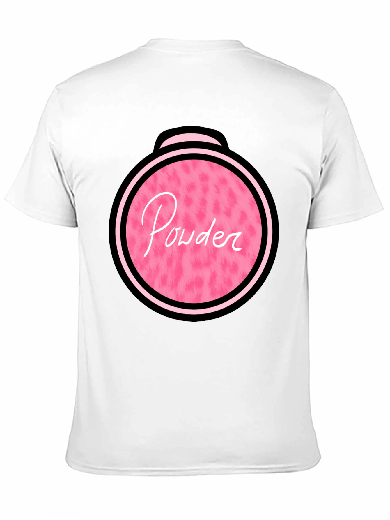 Powder Puff Graphic Tee - Pink & Black