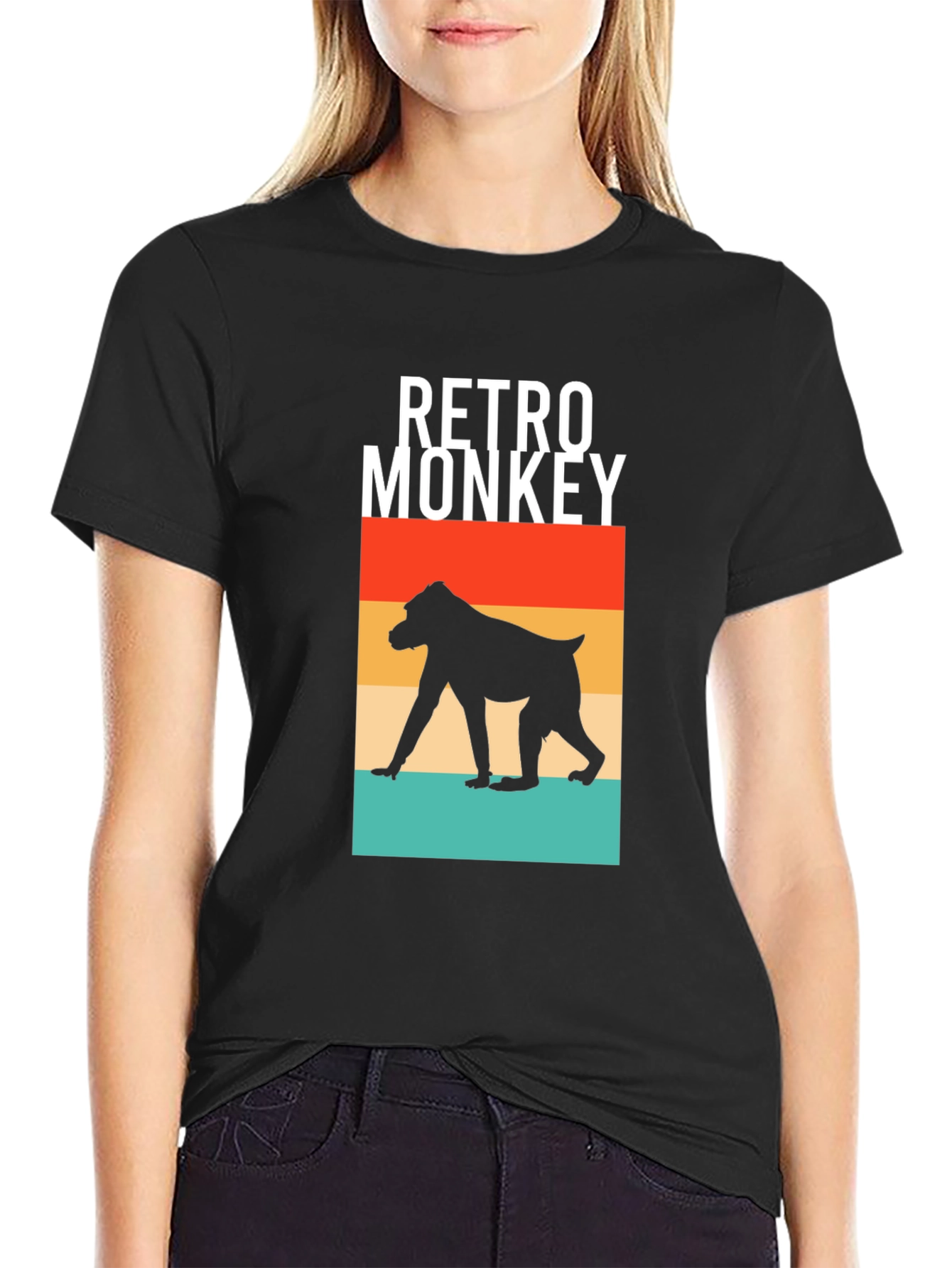 Retro Monkey Graphic Tee - Classic Cool