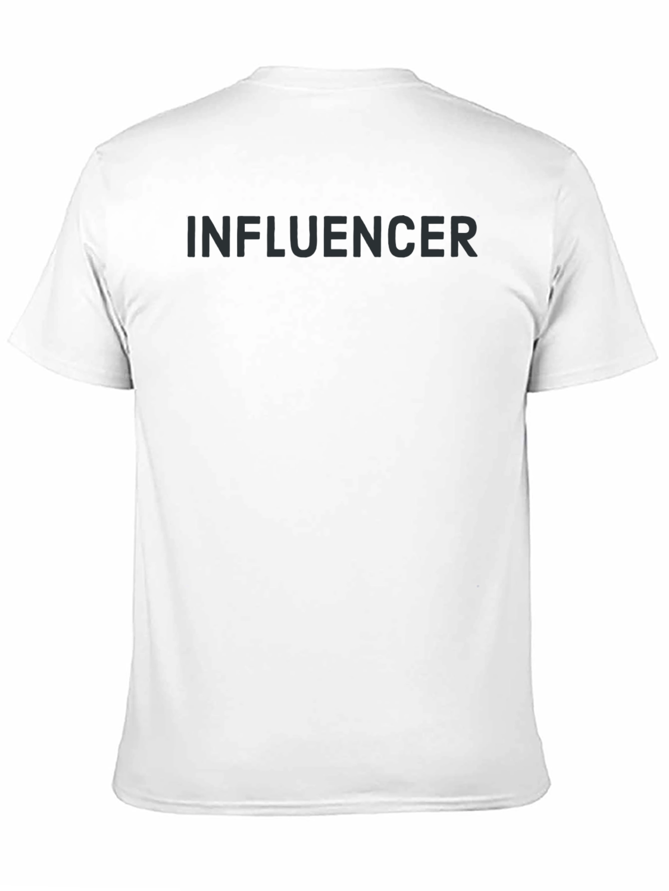 Influencer Black Crew Neck Tee