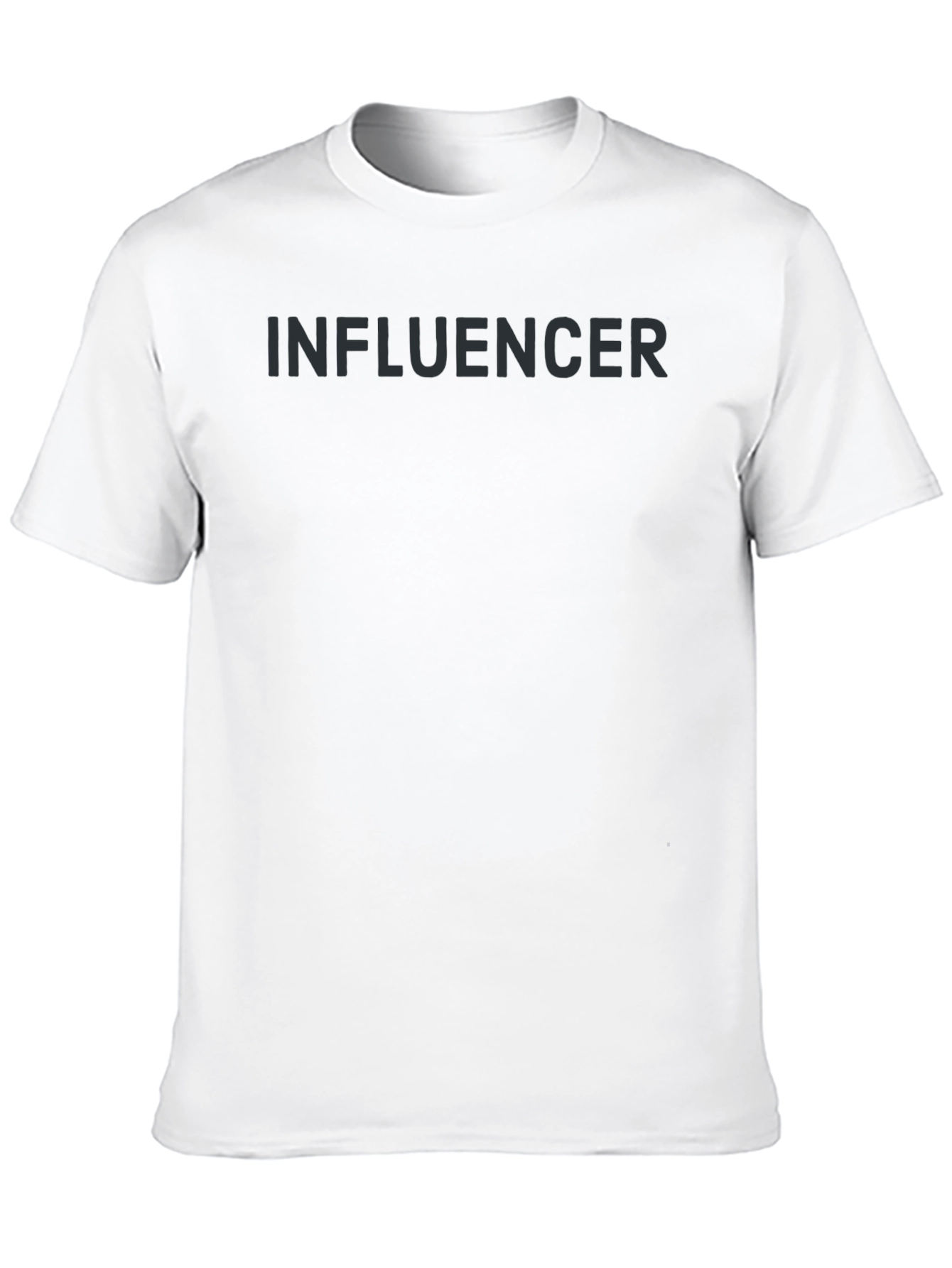 Influencer Black Crew Neck Tee