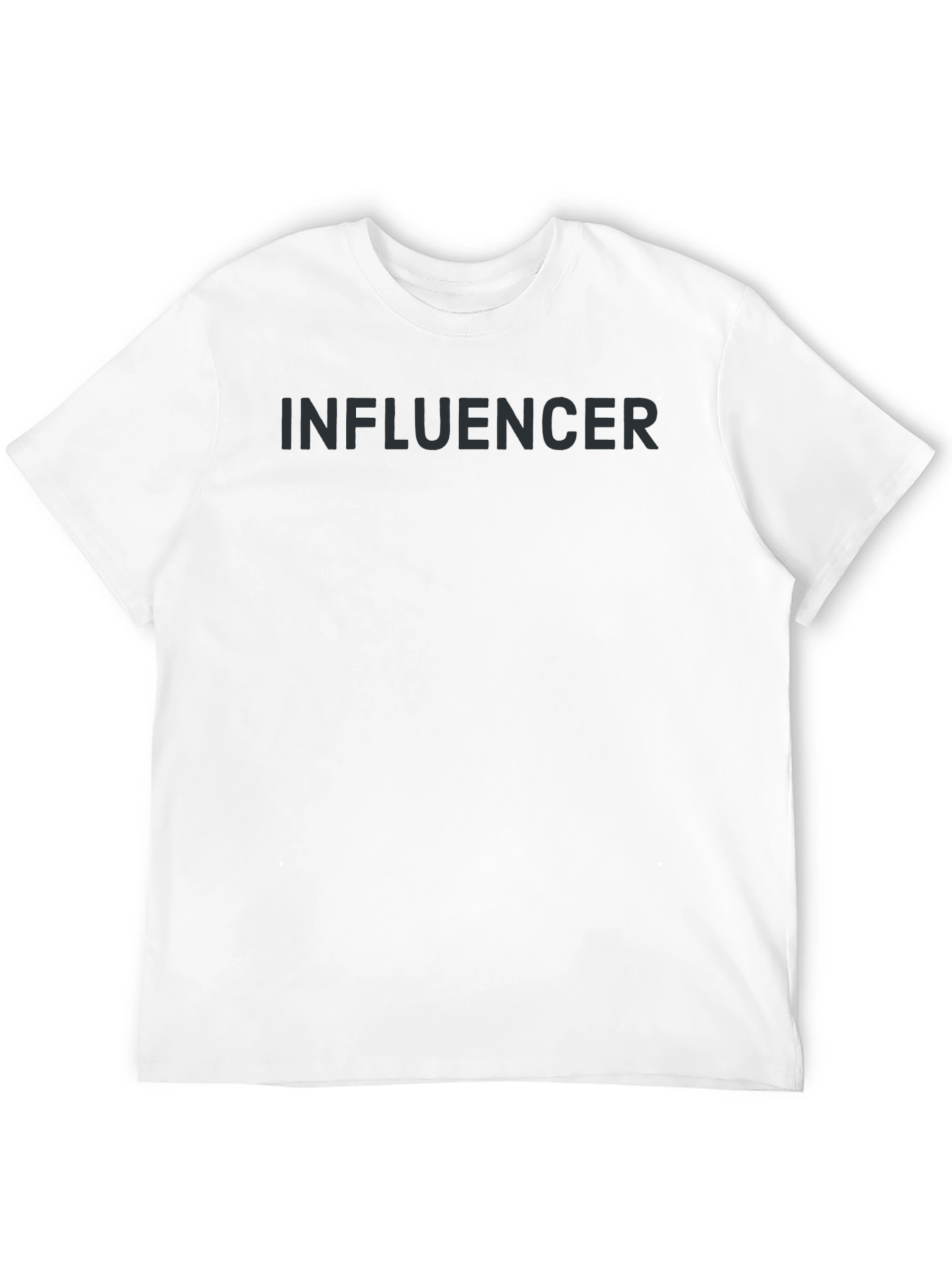 Influencer Black Crew Neck Tee