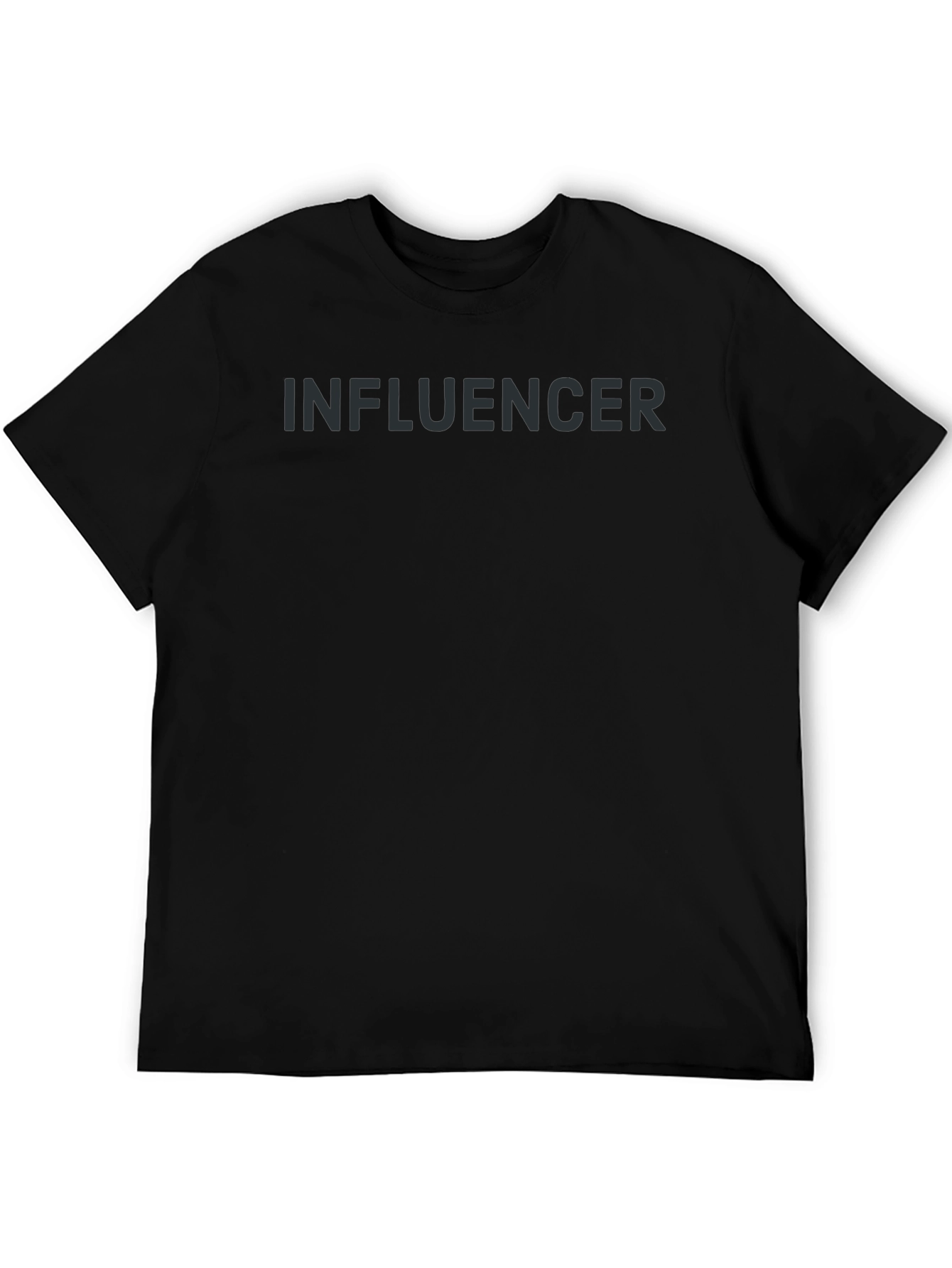 Influencer Black Crew Neck Tee