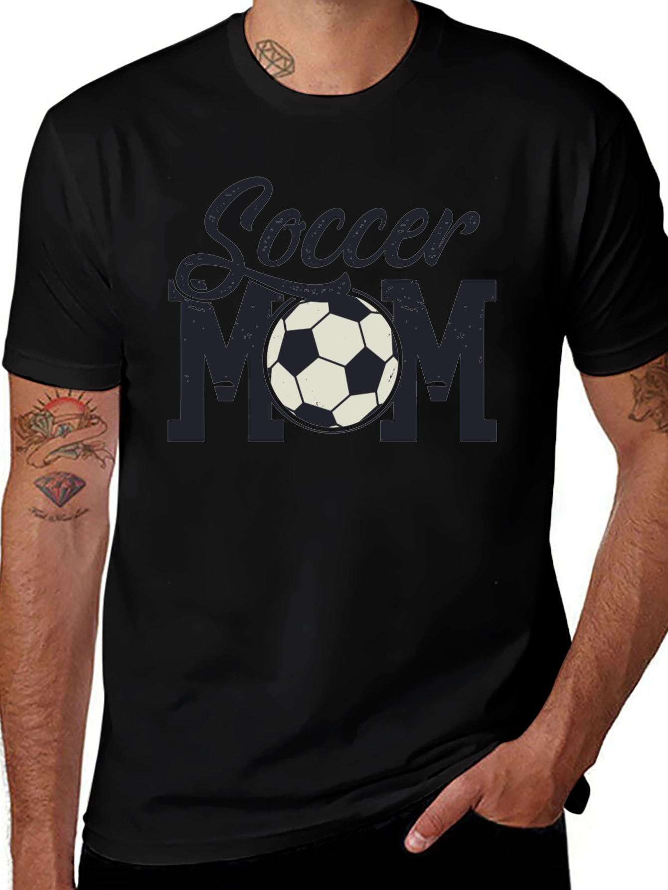 Soccer Mom Graphic T-Shirt - Black