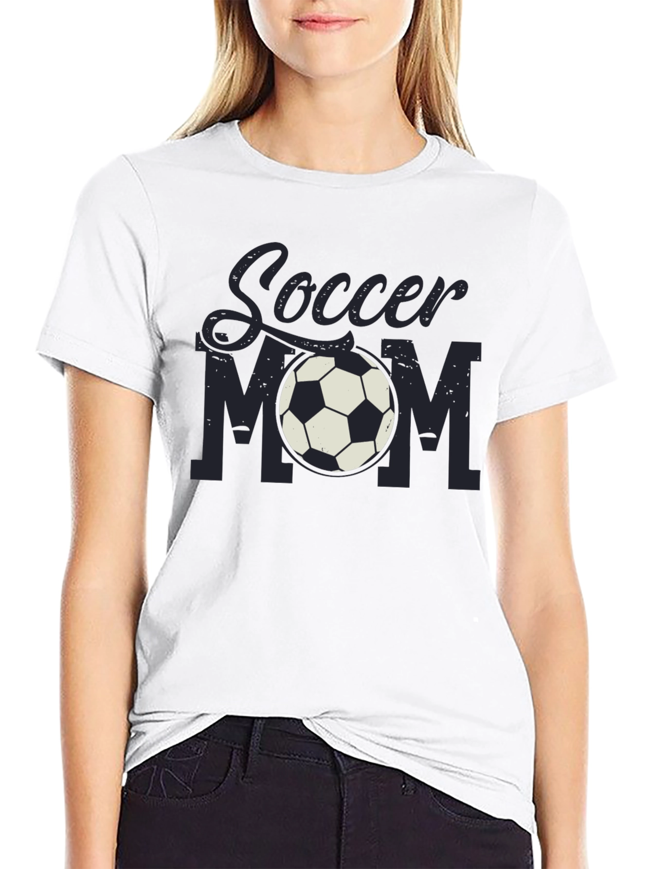 Soccer Mom Graphic T-Shirt - Black
