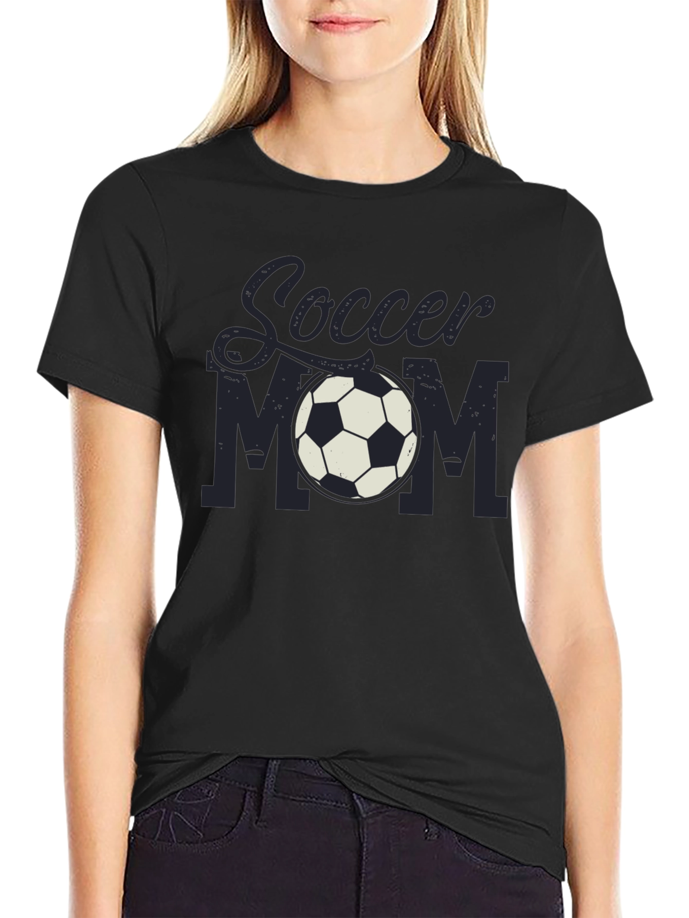 Soccer Mom Graphic T-Shirt - Black