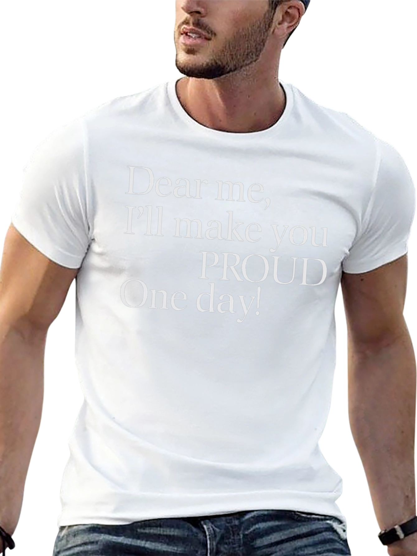 Inspirational Dear Me Graphic Tee - Black Cotton