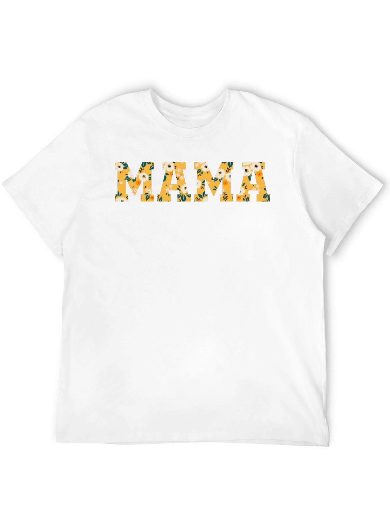 Floral Mama Graphic T-Shirt - Black Cotton Tee