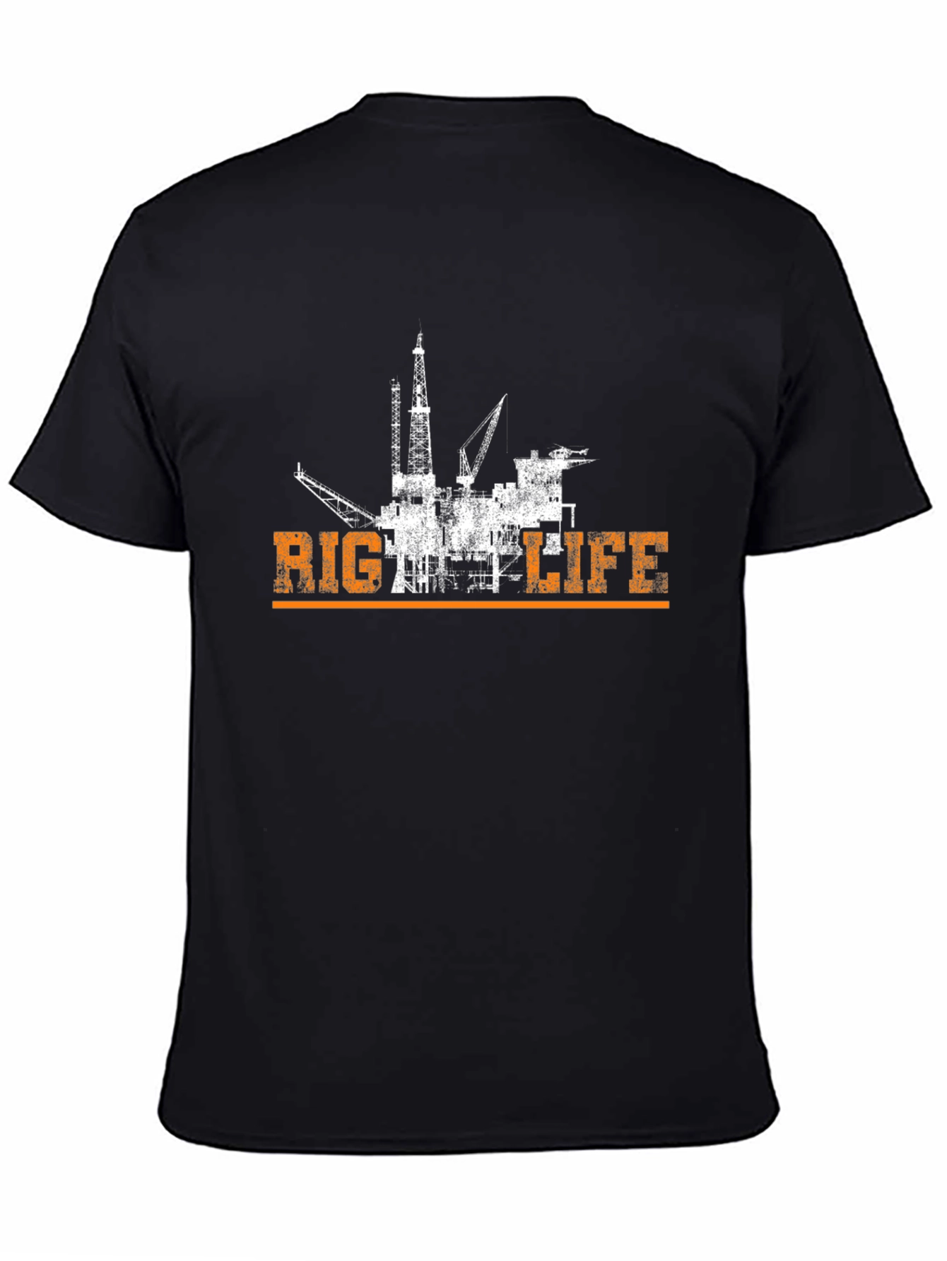 Rig Life Graphic Tee - Black Cotton T-Shirt