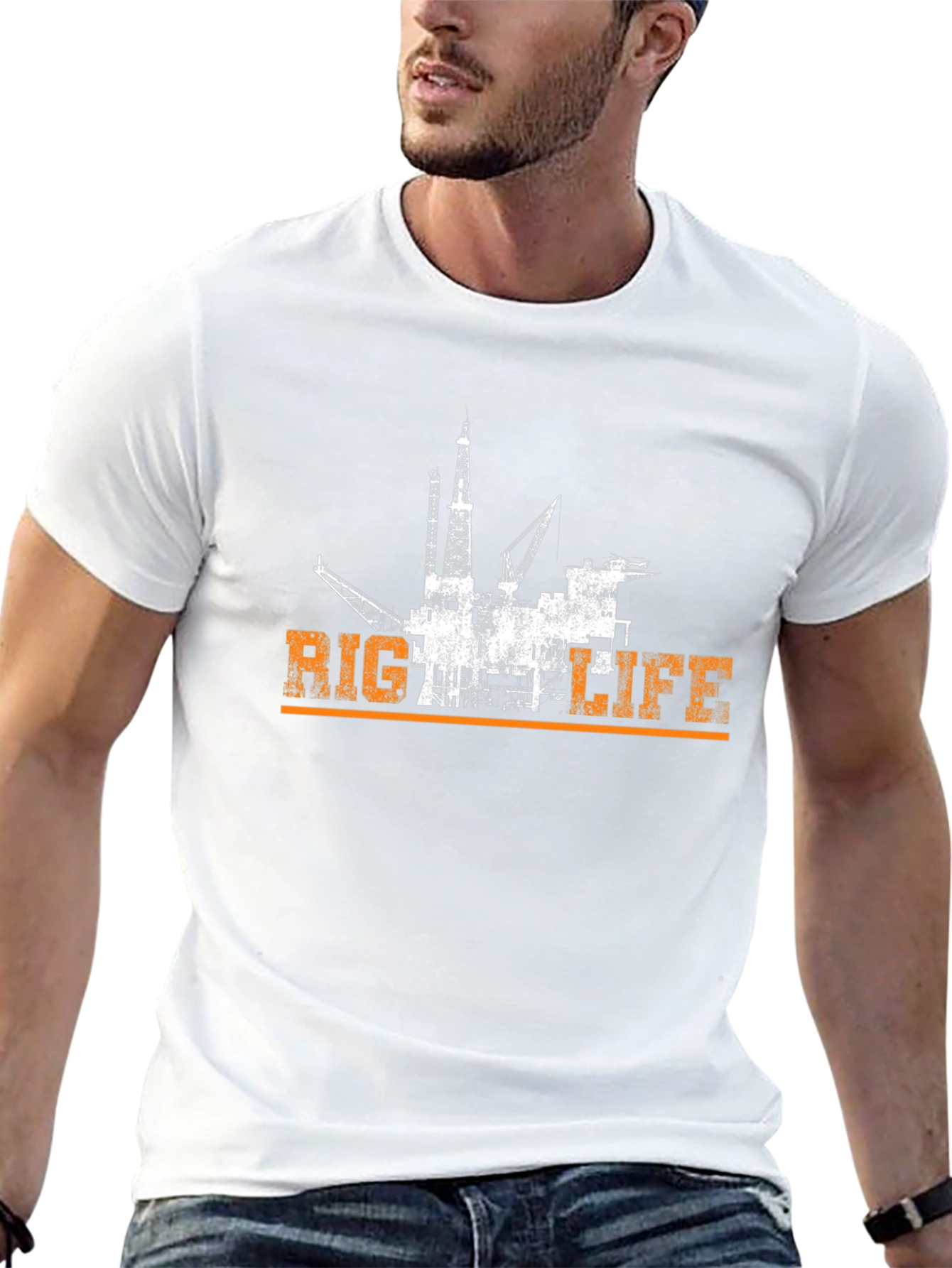 Rig Life Graphic Tee - Black Cotton T-Shirt