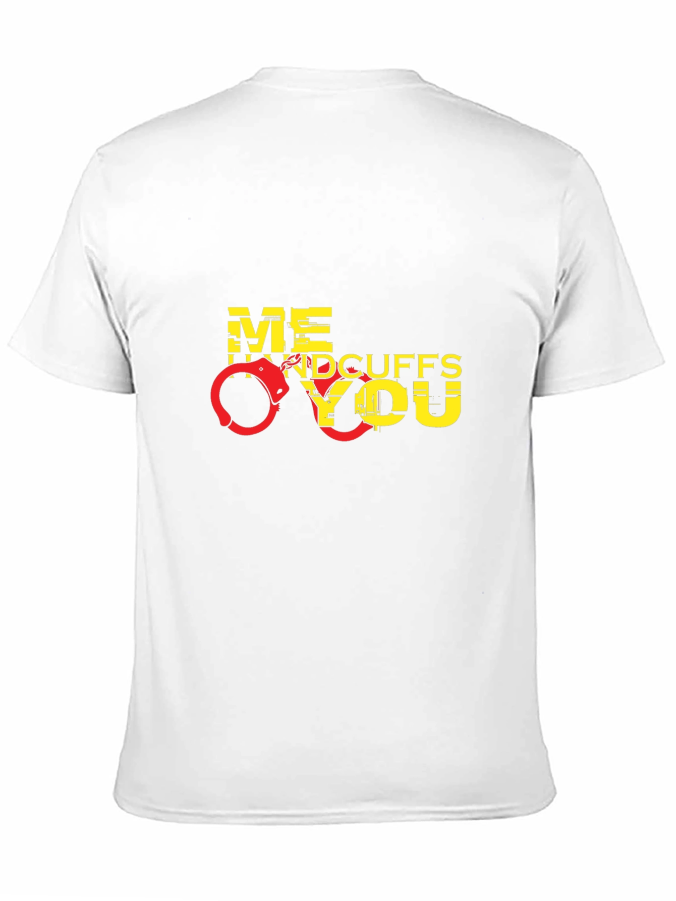 Handcuffs Graphic Mens Black T-Shirt