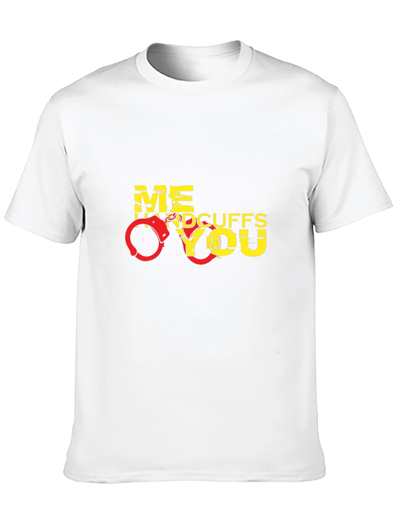 Handcuffs Graphic Mens Black T-Shirt