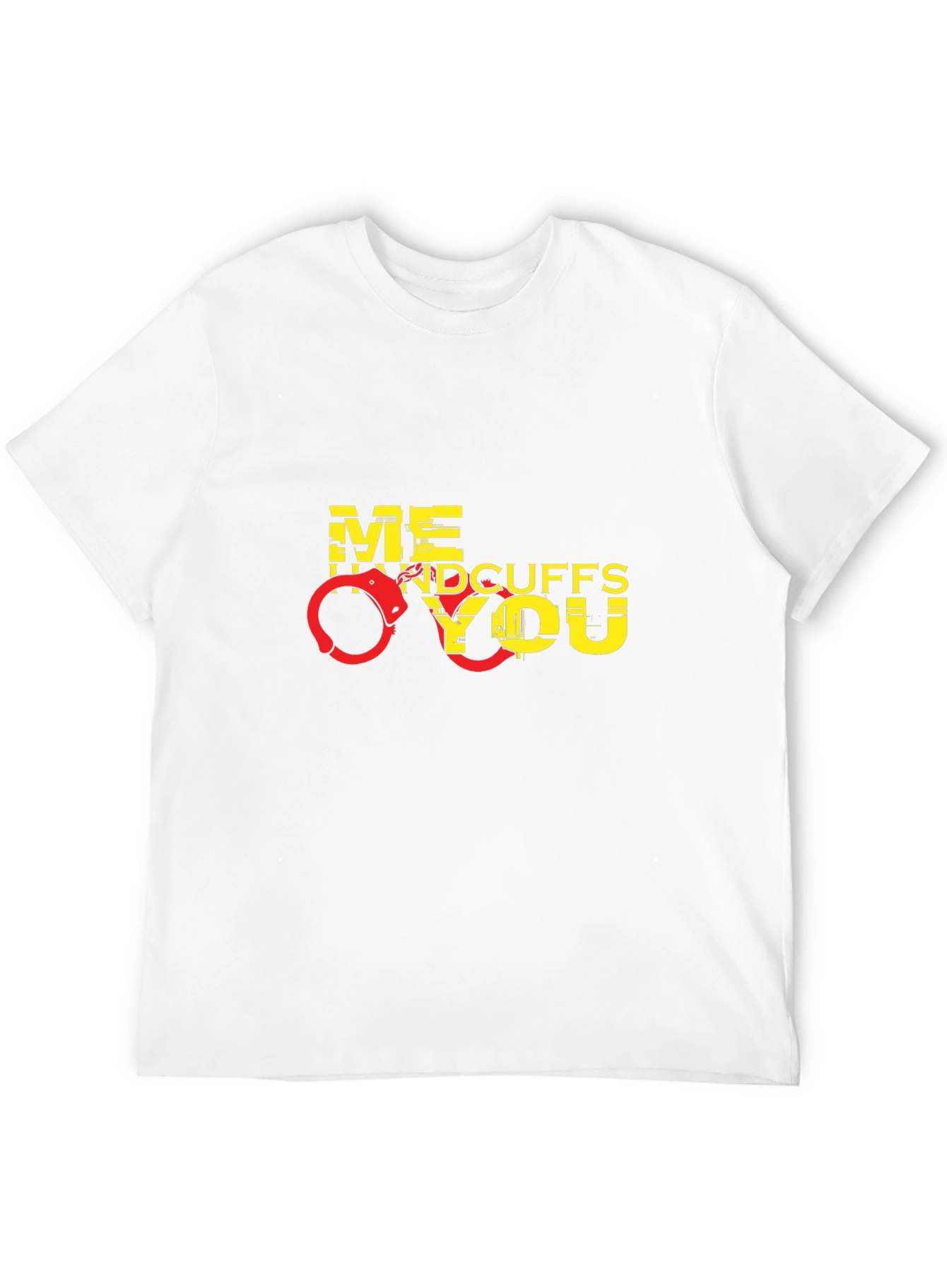 Handcuffs Graphic Mens Black T-Shirt