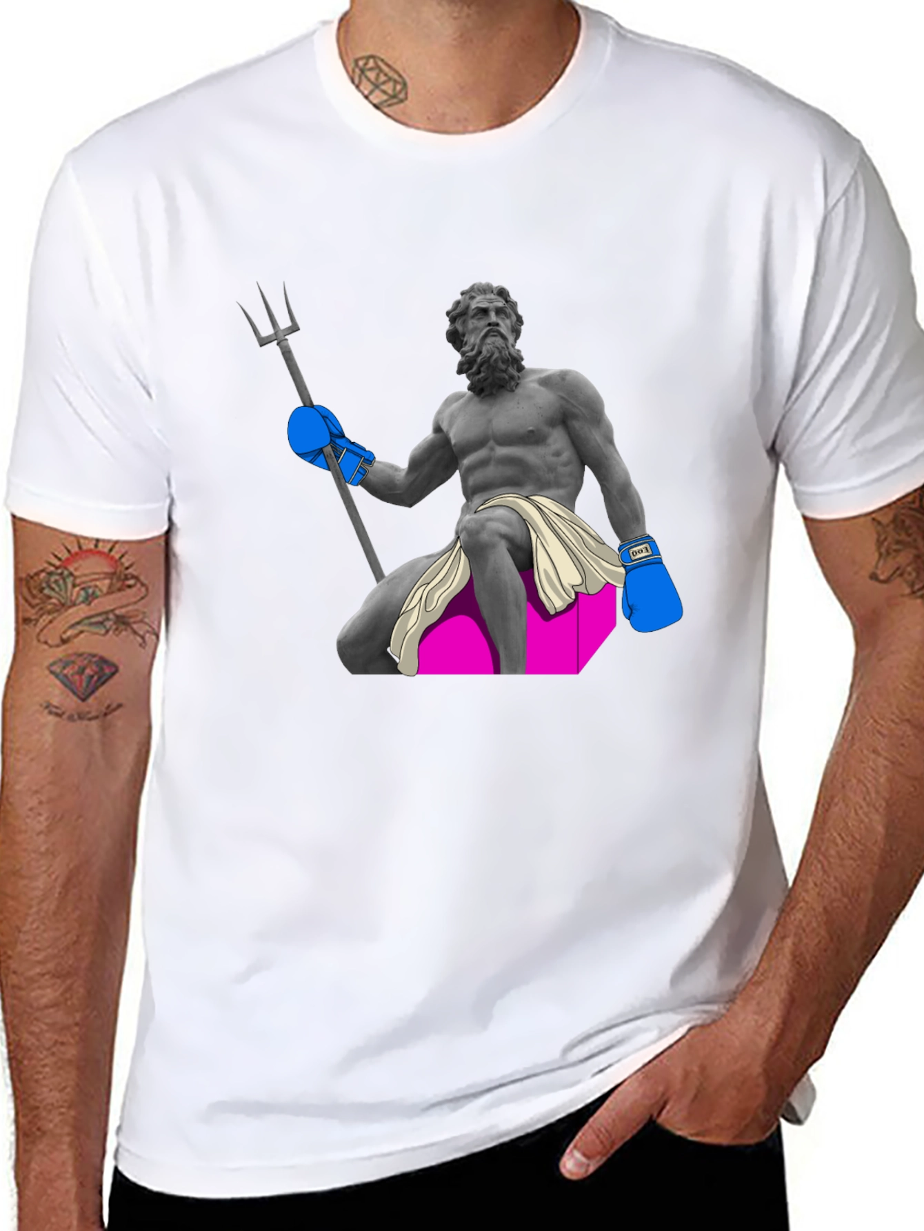 Neptune Boxer Black Graphic Tee
