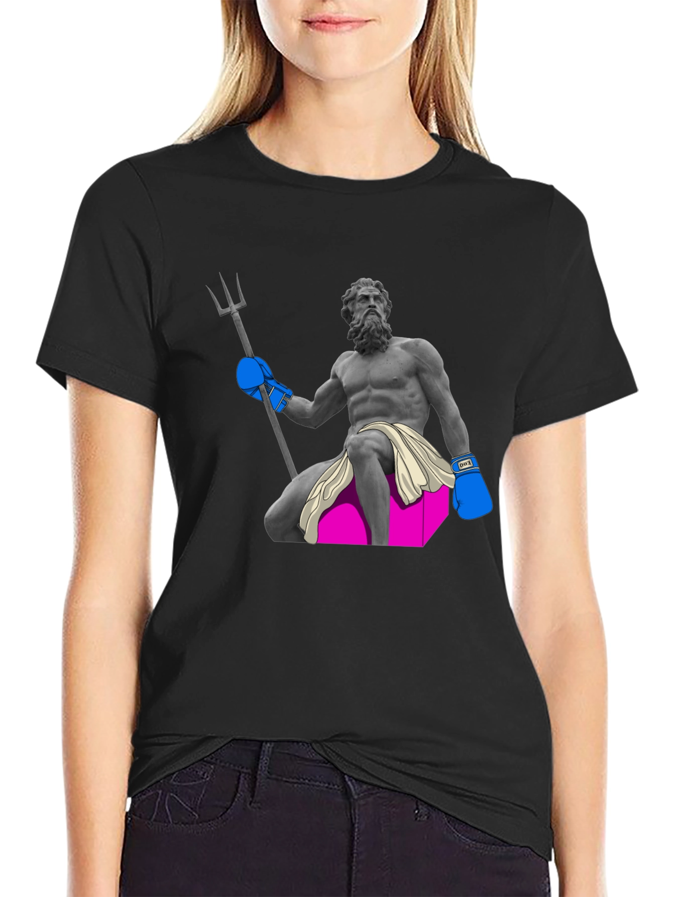 Neptune Boxer Black Graphic Tee