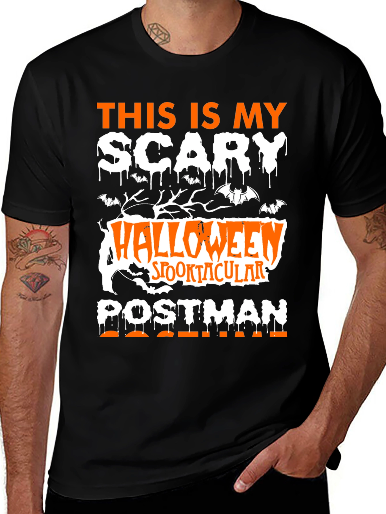 Scary Halloween Postman T-Shirt