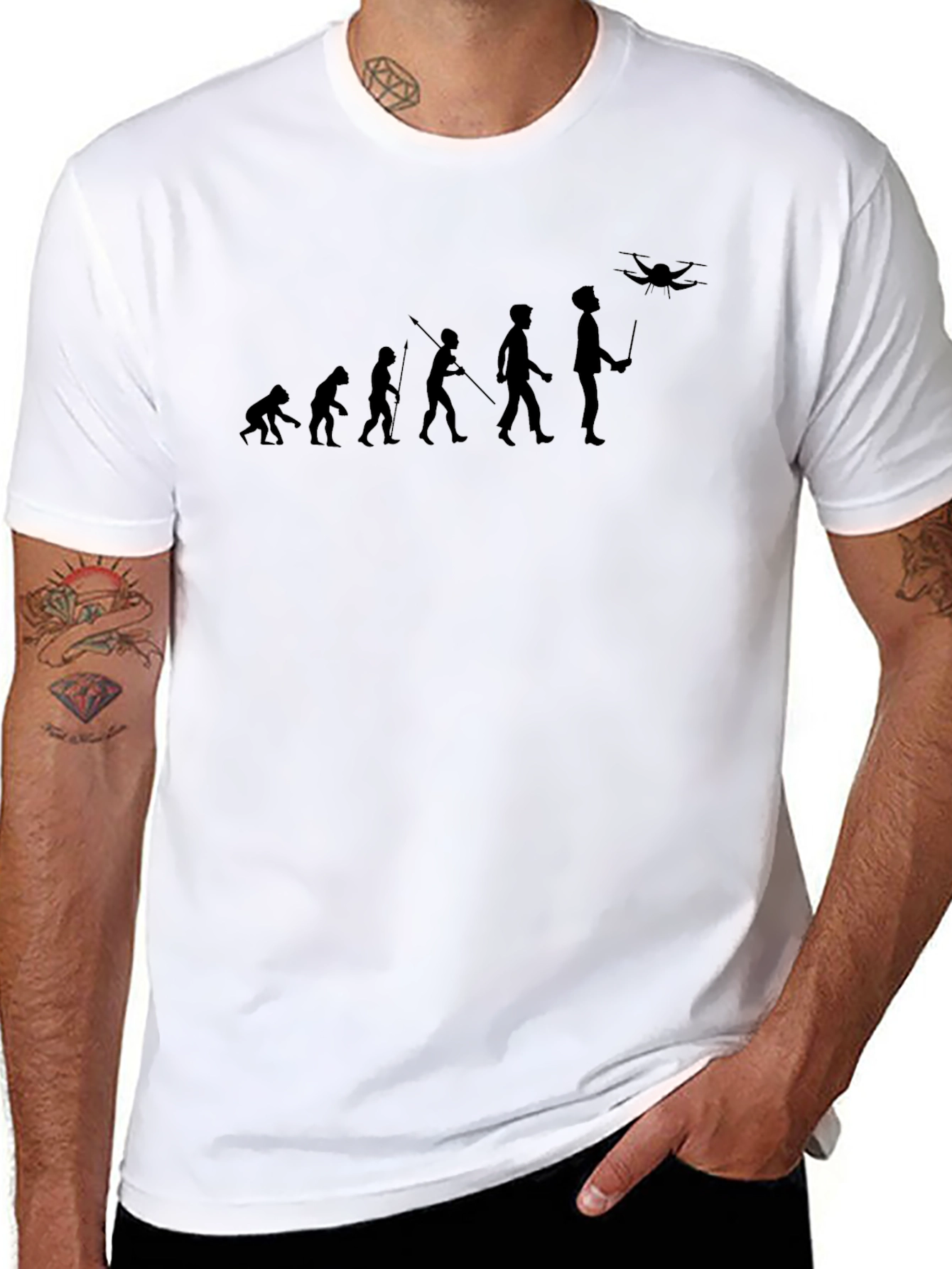Evolution of Man to Drone Pilot T-Shirt