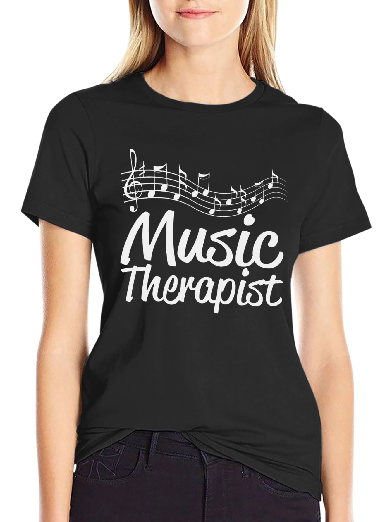 Music Therapist Graphic Tee - Black
