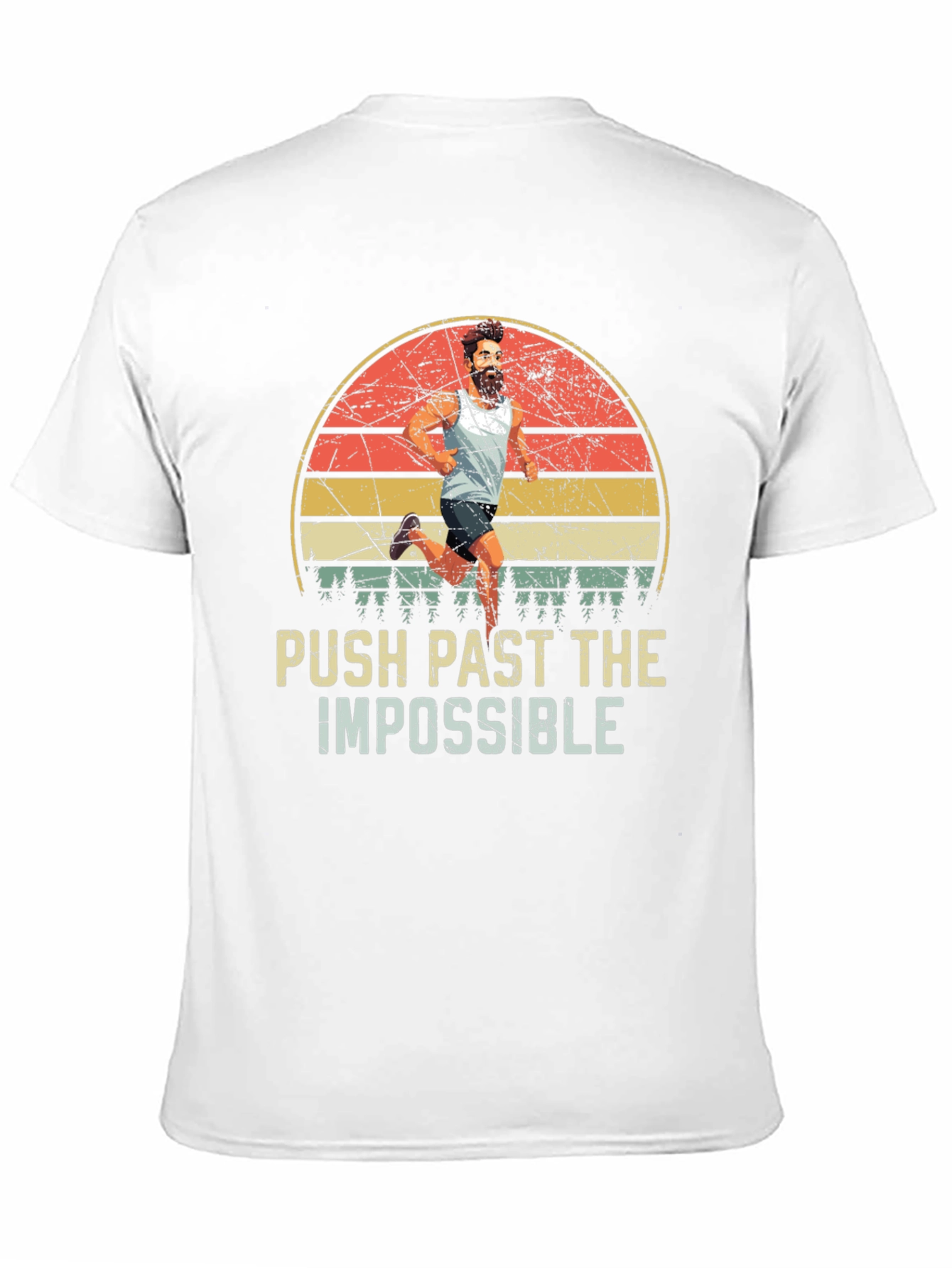 Push Past Impossible Retro Graphic Tee