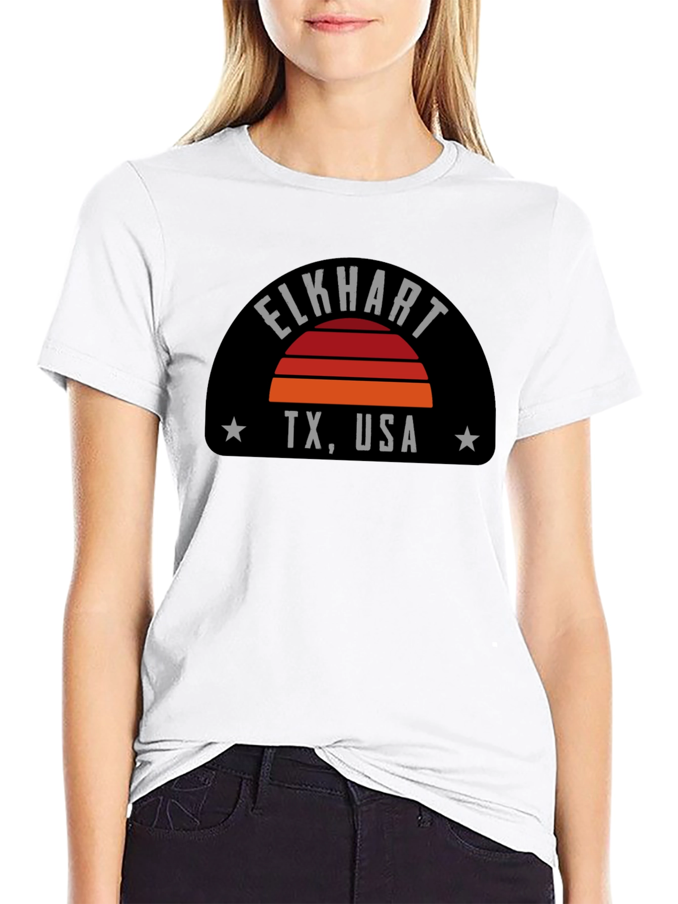 Elkhart TX USA Black Graphic Tee