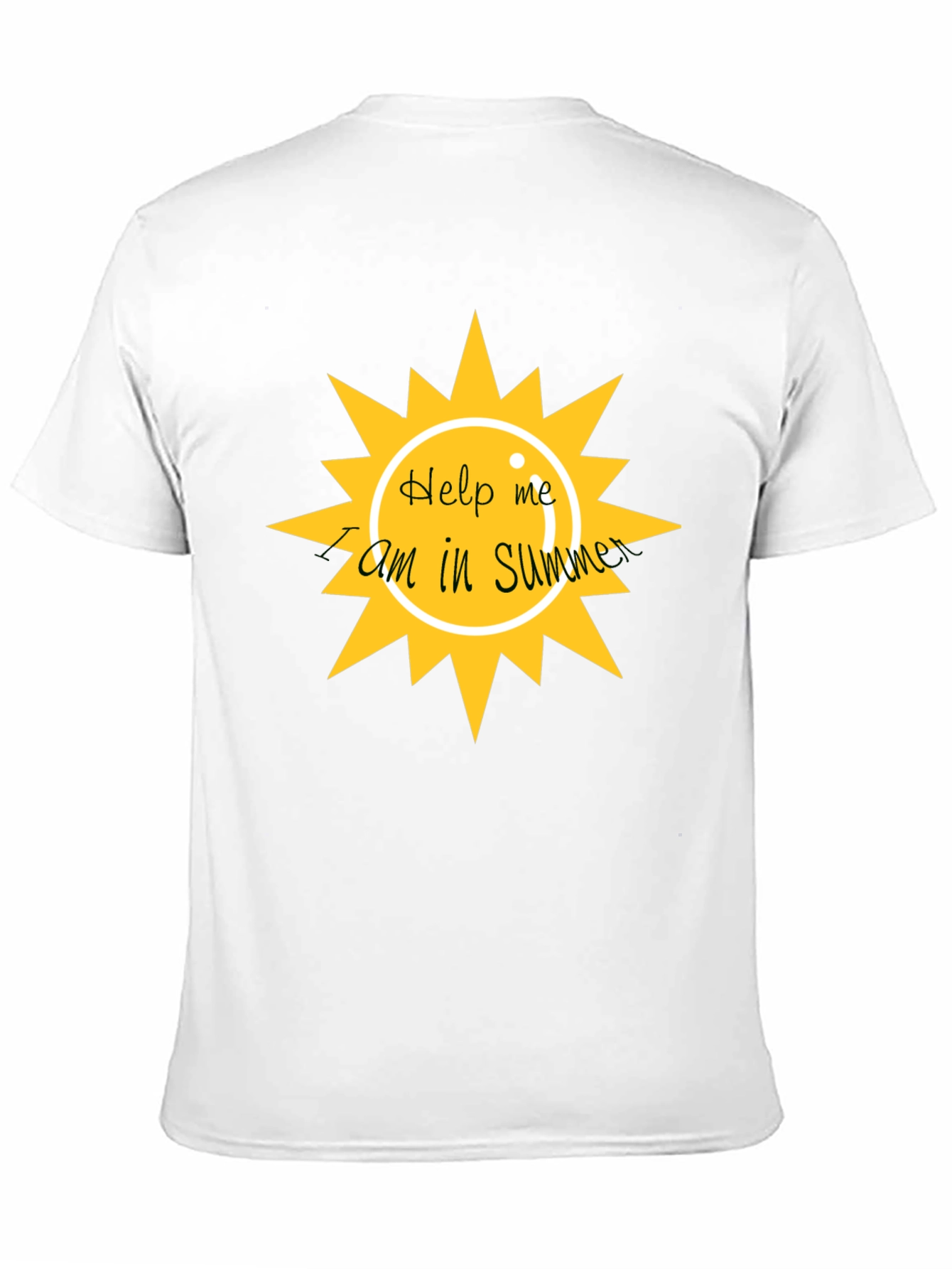 Help Me I am In Summer Black Graphic Tee