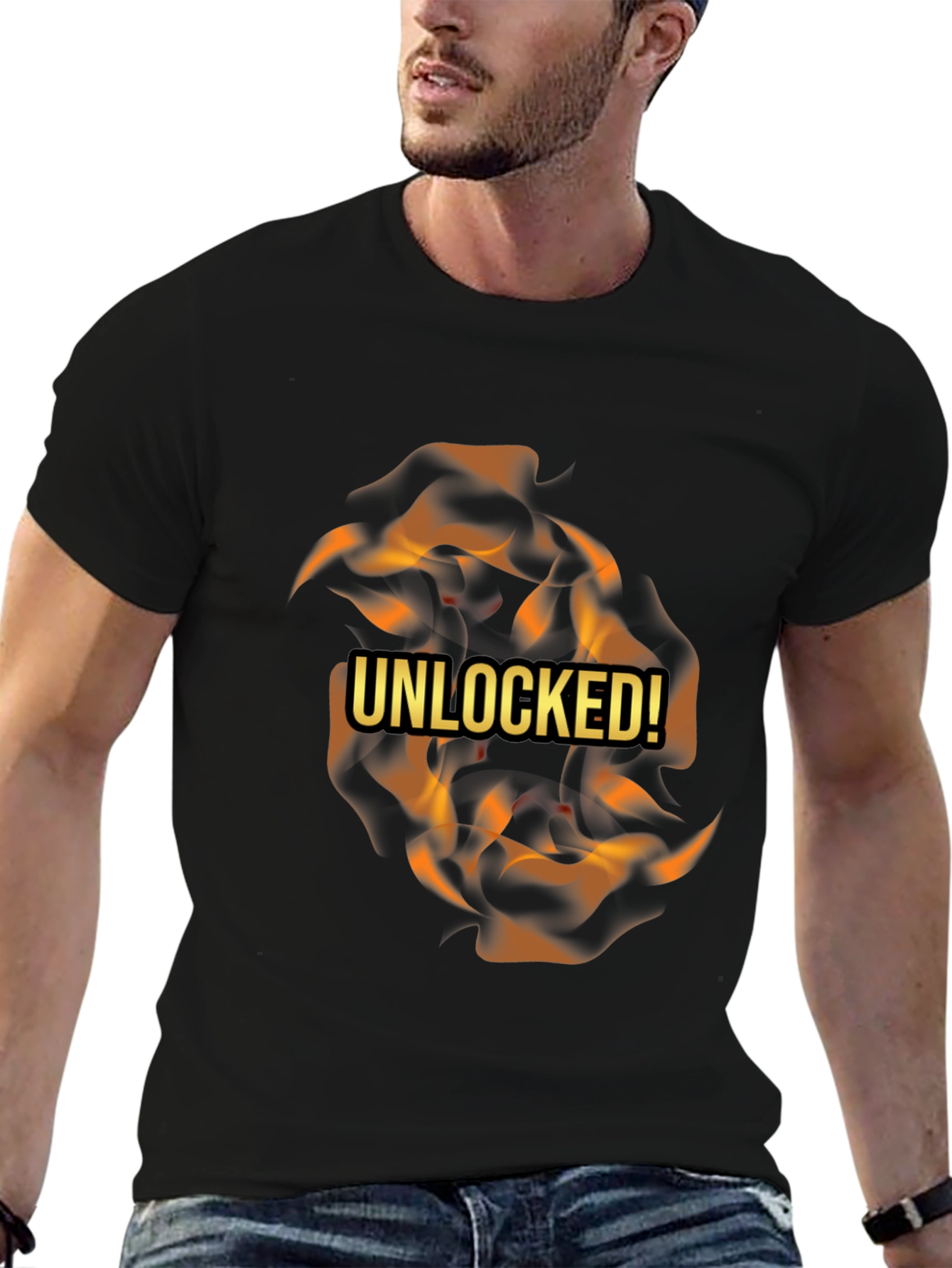 Unleashed Flames Black T-Shirt