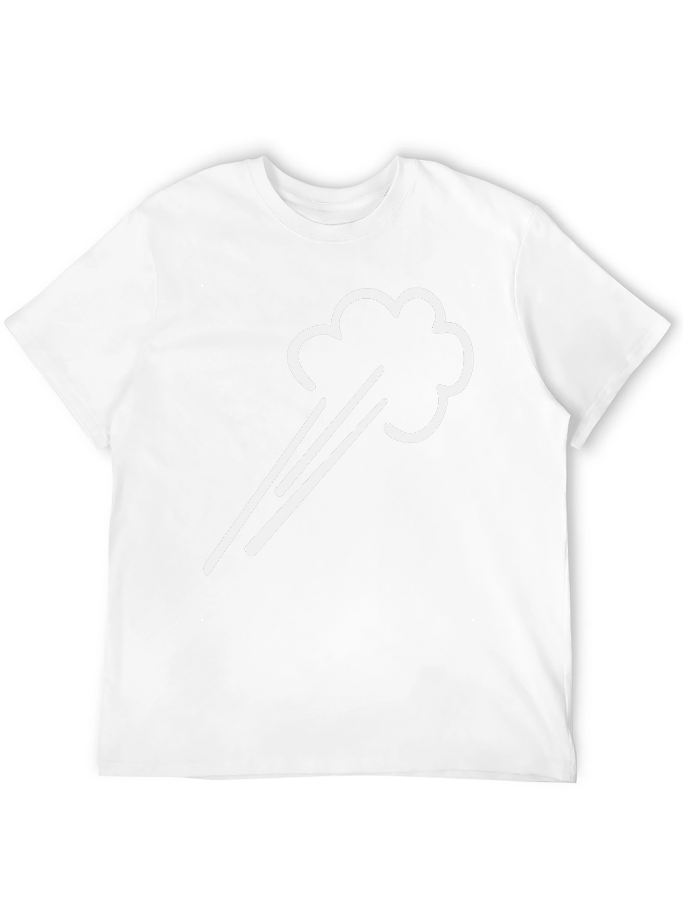 Funny Fart Cloud Graphic T-Shirt - Black Cotton Blend