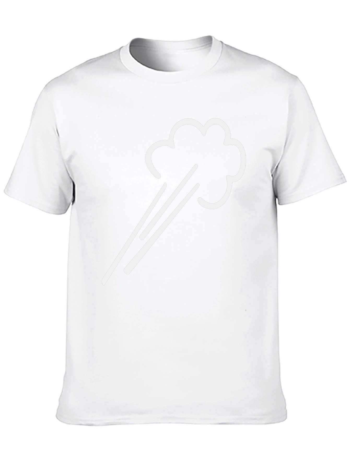 Funny Fart Cloud Graphic T-Shirt - Black Cotton Blend