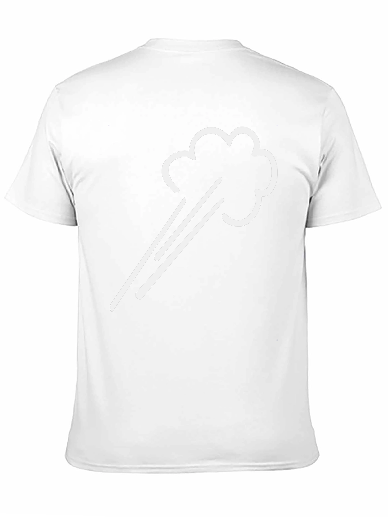Funny Fart Cloud Graphic T-Shirt - Black Cotton Blend