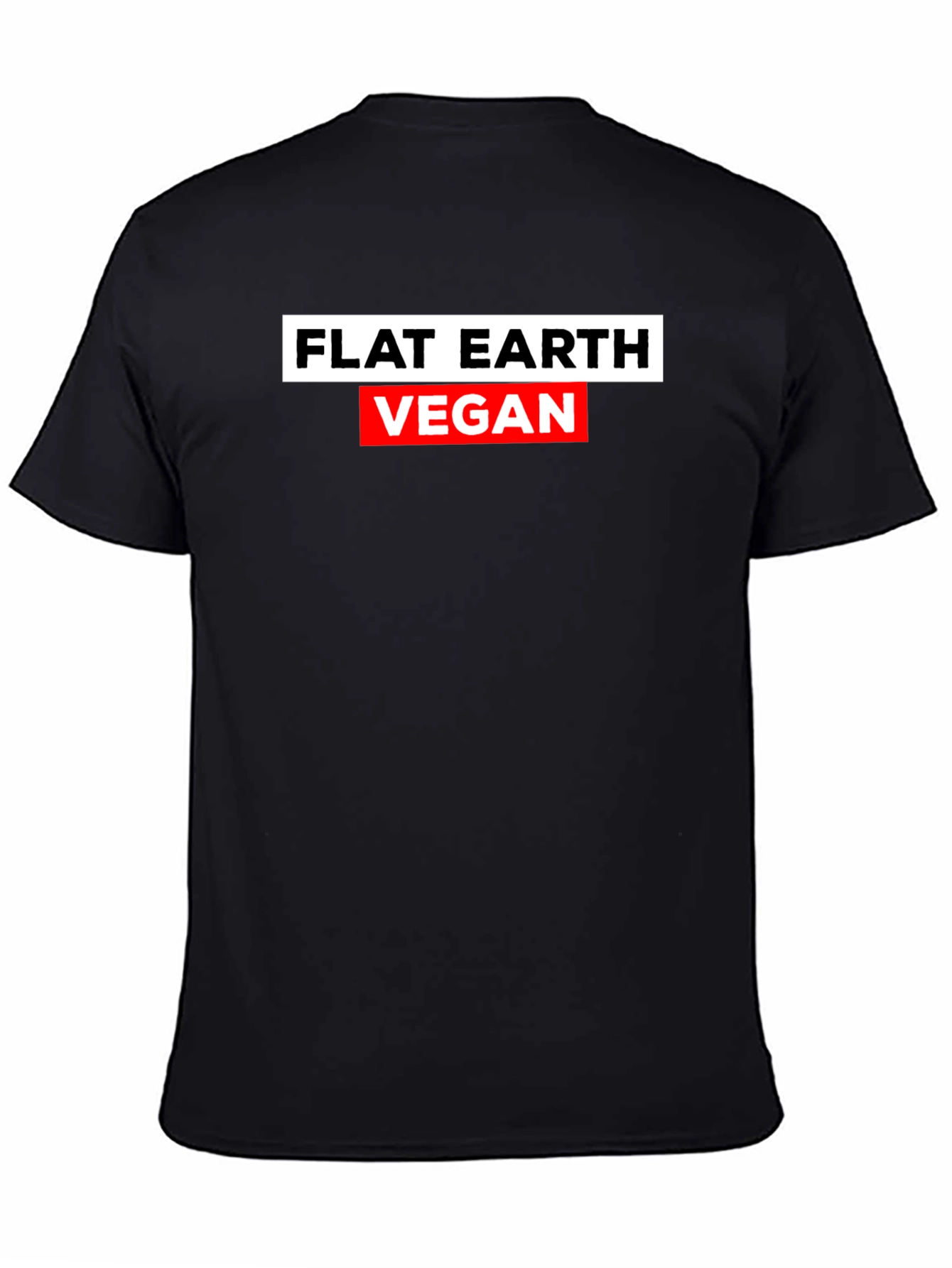 Flat Earth Vegan T-Shirt - Humorous Statement Tee
