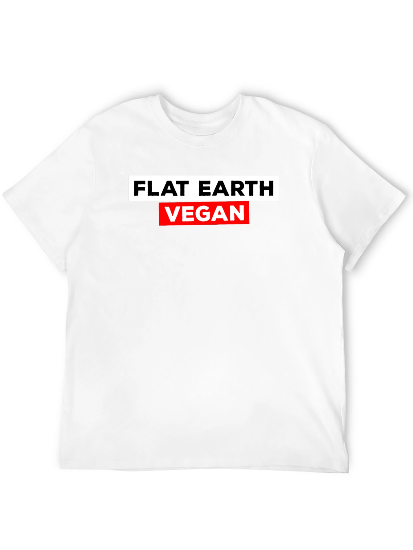 Flat Earth Vegan T-Shirt - Humorous Statement Tee