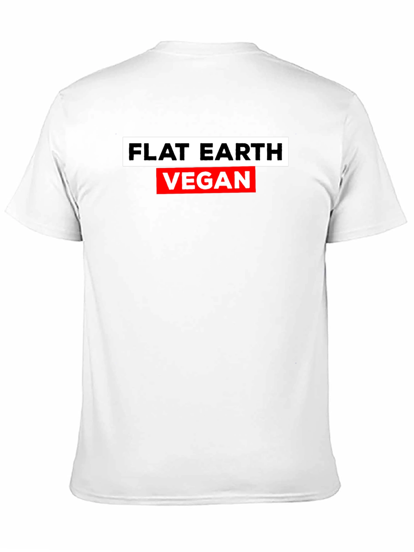 Flat Earth Vegan T-Shirt - Humorous Statement Tee