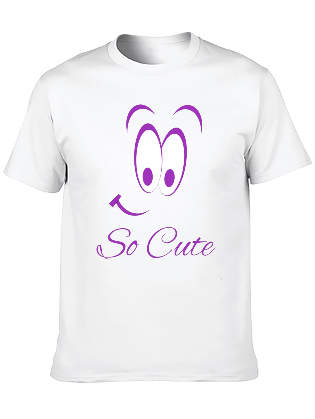 So Cute Cartoon Graphic Tee - Black