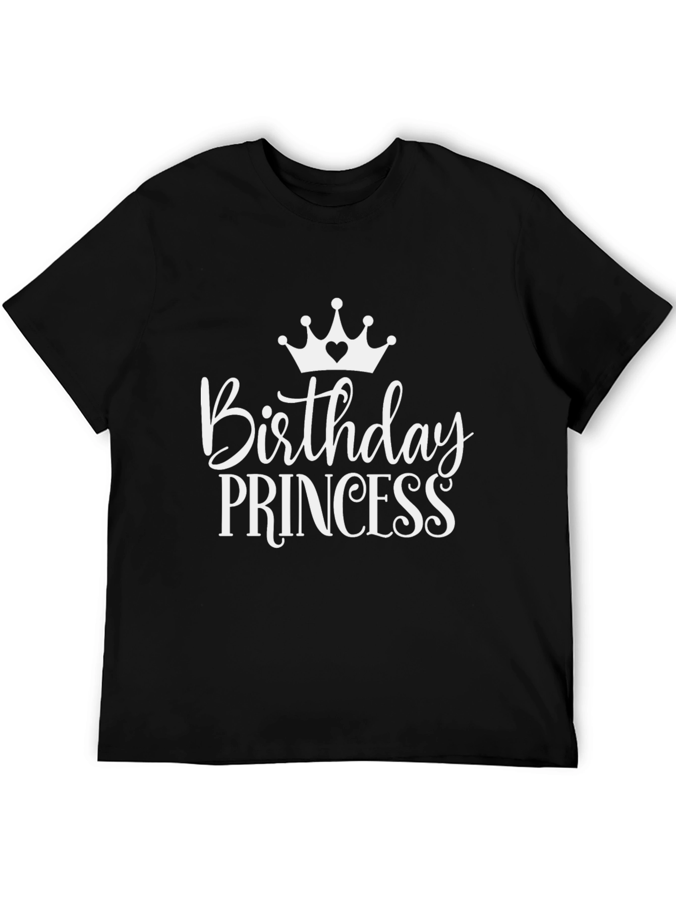 Birthday Princess Black T-Shirt