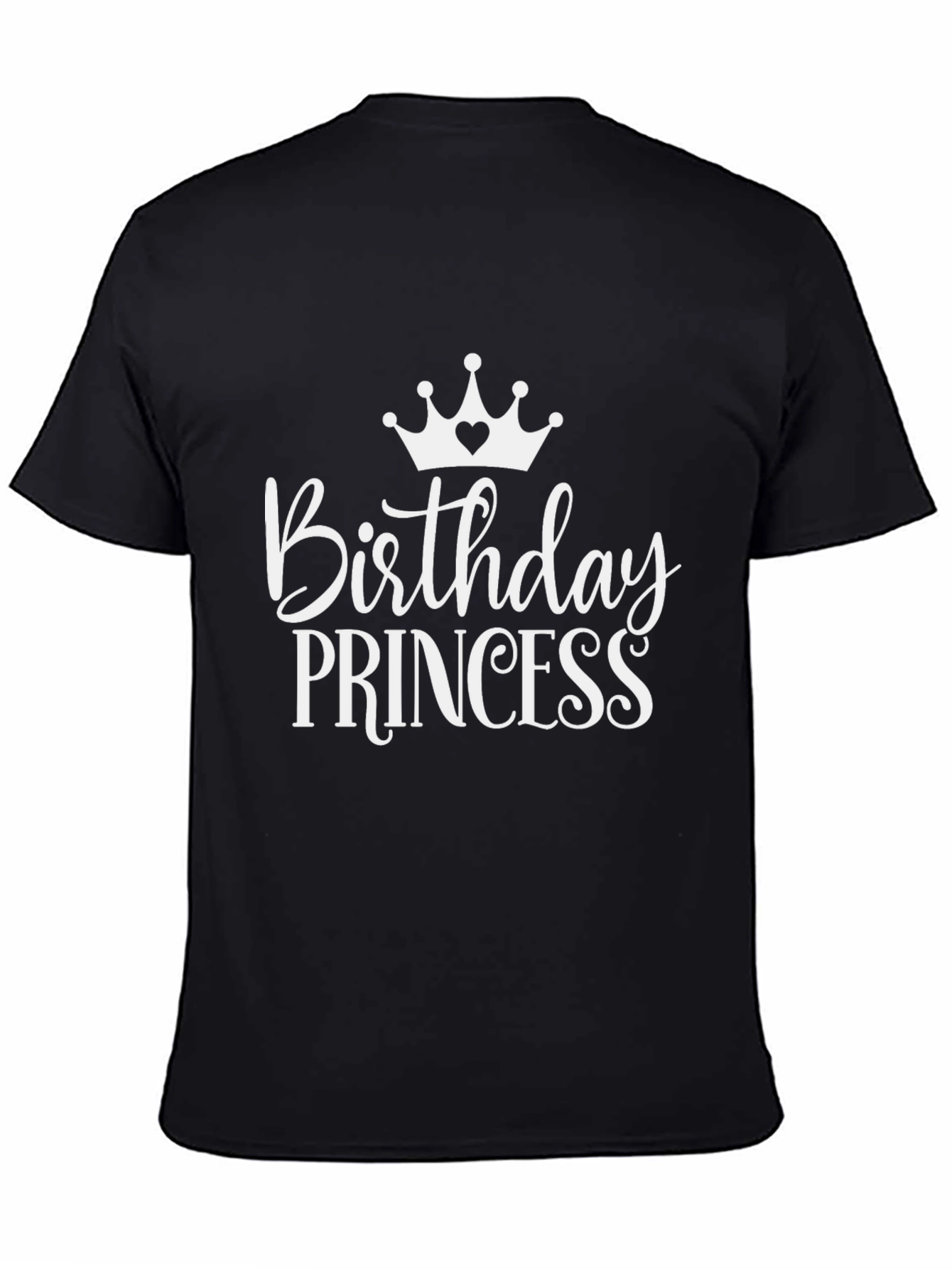 Birthday Princess Black T-Shirt