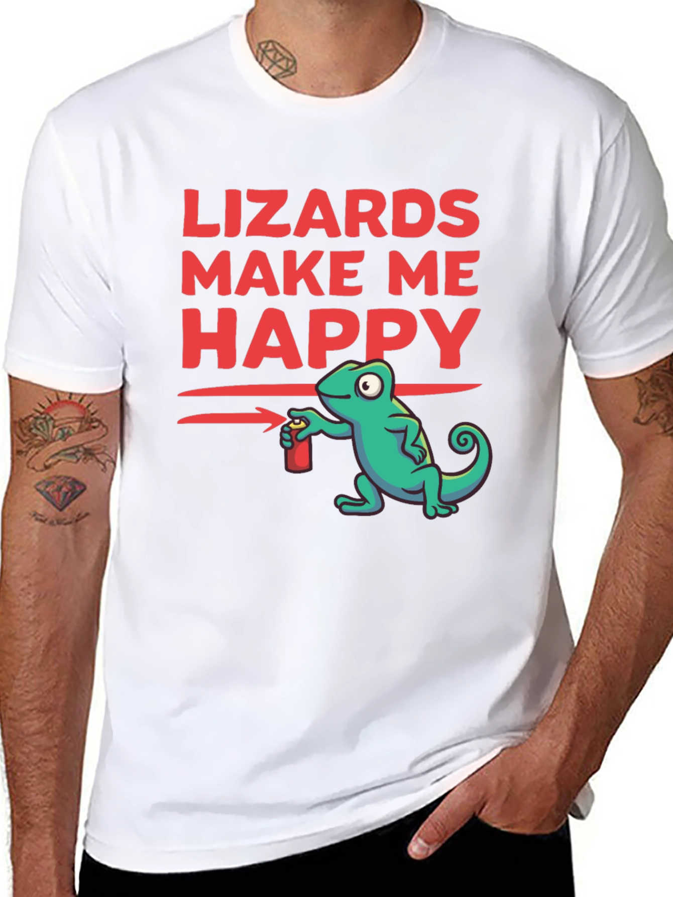 Lizards Make Me Happy Graphic Tee