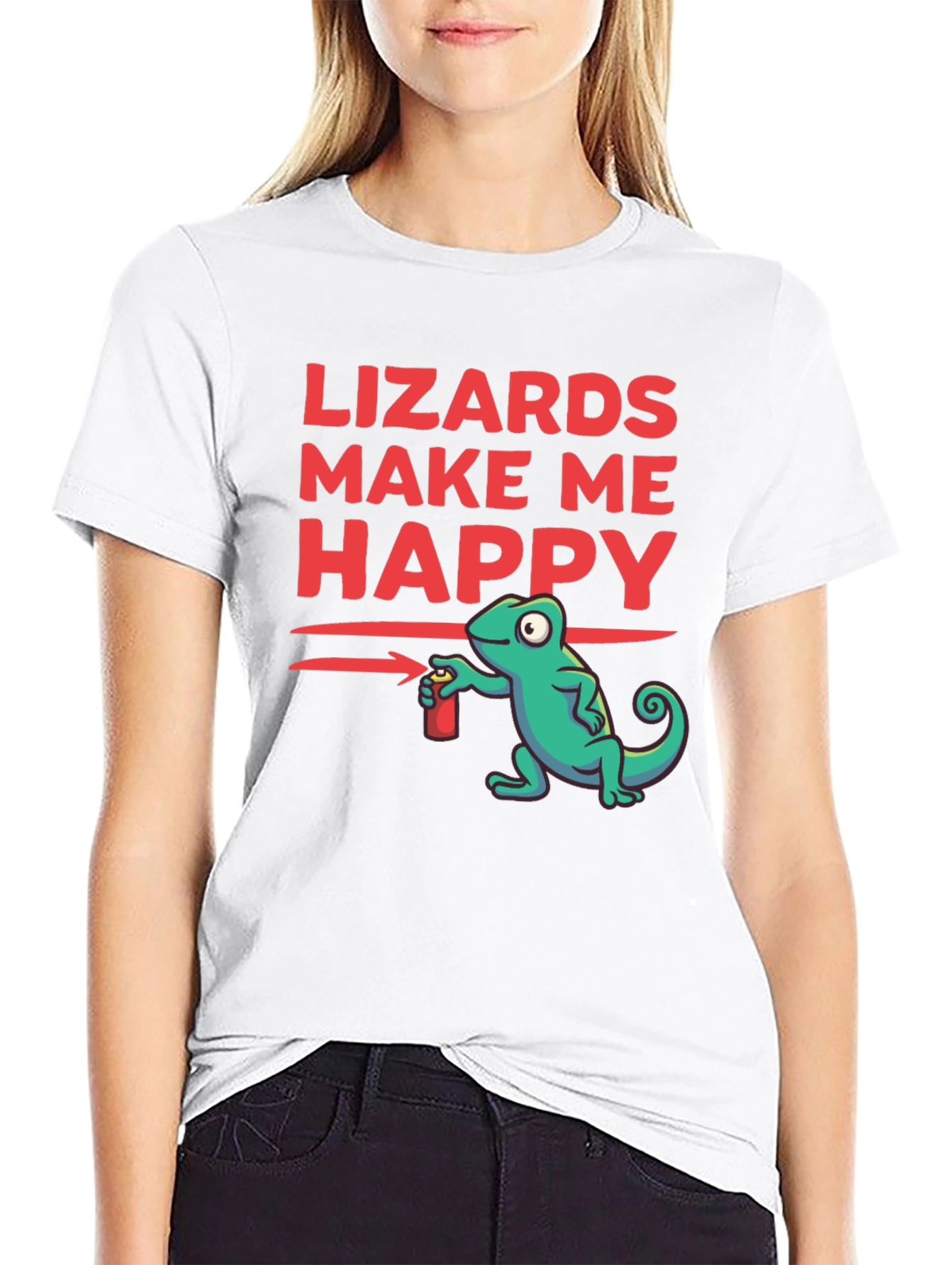 Lizards Make Me Happy Graphic Tee