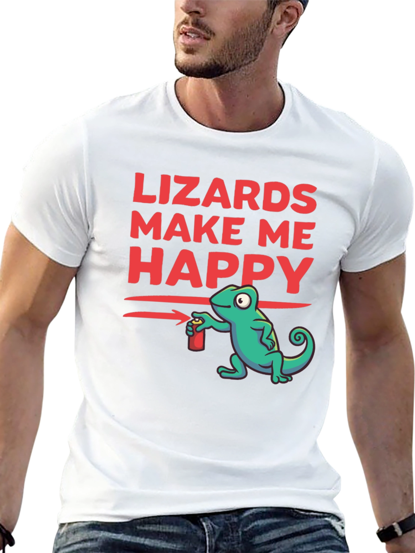 Lizards Make Me Happy Graphic Tee