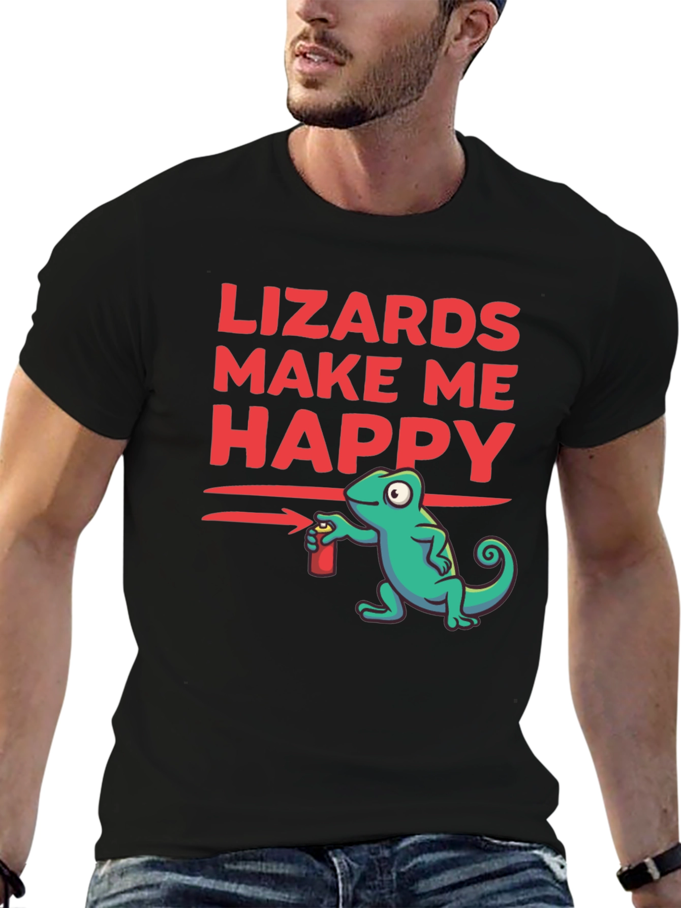 Lizards Make Me Happy Graphic Tee